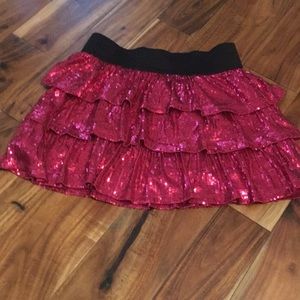 Pink sequin skirt